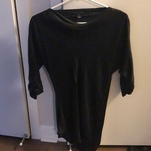 Black elegant silk top